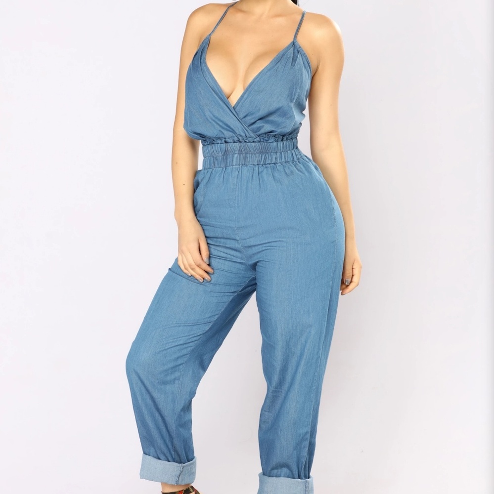 Blue jean jumpsuit